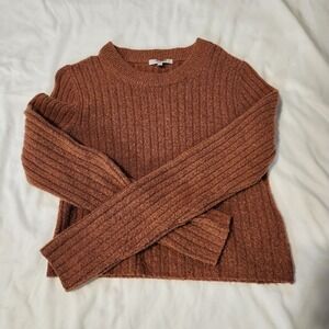 Madewell Brown Off-the-Shoulder Sweater